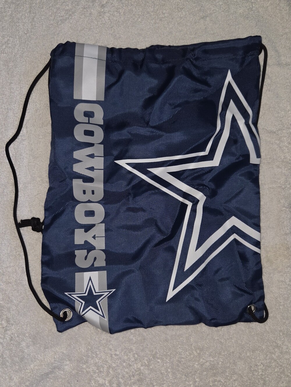NFL Dallas Cowboys Navy Drawstring Backpack with White Star Logo